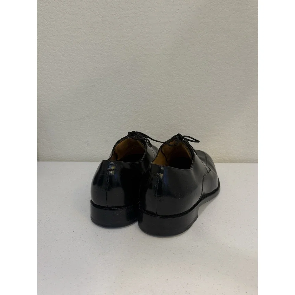 Cole Haan Leather Split Toe Stitched Oxfords  Men's Size 9.5 Black Shiny